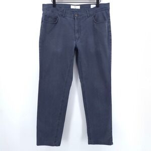Brax Mens Pants Cooper Fancy 35x32 Navy Blue Regular Fit Cotton Lyocell Stretch